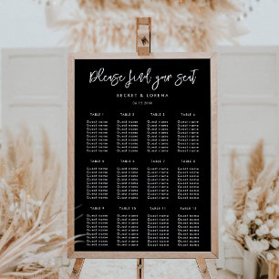 Moderne, schwarze Hochzeitstorte Poster