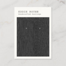 Moderne schwarze Holzerden-Display-Visitenkarte