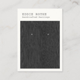 Moderne schwarze Holzerden-Display-Visitenkarte Visitenkarte