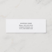 Moderne Schwarze Imitate - Goldrahmen Innenarchite Mini Visitenkarte (Rückseite)