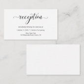 Moderne schwarze Kalligrafie, Hochzeitsszenario Begleitkarte (Vorne/Hinten)