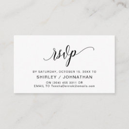 Moderne schwarze Kalligrafie, Hochzeitsszenario Begleitkarte