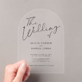 Moderne, schwarze Kalligraphie Acryleinladungen (Insitu (Handheld))