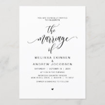 Moderne schwarze Kalligraphie, Ehe