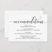 Moderne schwarze Kalligraphie, Unterkünfte Begleitkarte (Vorne/Hinten)