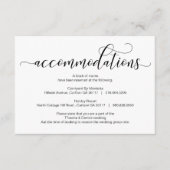 Moderne schwarze Kalligraphie, Unterkünfte Begleitkarte (Vorderseite)