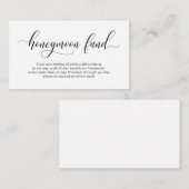 Moderne schwarze Kalligraphie, Wedding Honeymoon F Begleitkarte (Vorne/Hinten)