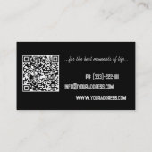 Moderne Schwarze Karte mit Vintagem Fotografieramb (Rückseite)