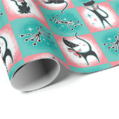 Moderne Schwarze Katzen - Geschenkwrap aus dem Mit Geschenkpapier (Rolleneckpunkt)