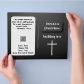 Moderne schwarze Kirchenbulletin mit Farbverlauf Flyer (Hand)