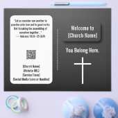 Moderne schwarze Kirchenbulletin mit Farbverlauf Flyer (Einzeln)
