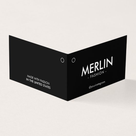 Moderne schwarze Klappmarkierung (Vorderseite)