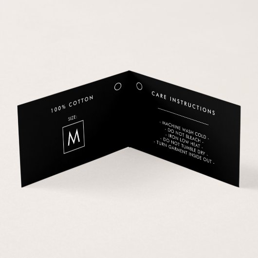 Moderne schwarze Klappmarkierung (Innenseite)