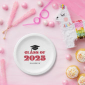 Moderne schwarze Klasse 2025 Pappteller (Party)