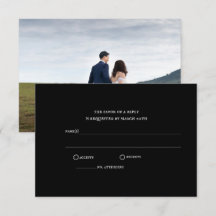 Moderne schwarze klassische Foto-Hochzeit