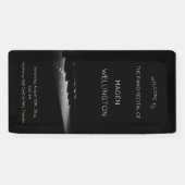 Moderne schwarze Klavierkonzert Begrüßung Banner (Horizontal)