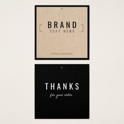 Moderne Schwarze Kleidung dank Hang Tags (Vorne & Hinten)