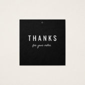 Moderne Schwarze Kleidung dank Hang Tags (Rückseite)