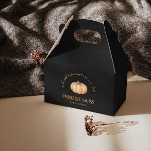 Moderne schwarze kleine Kürbisse sind fällig Baby  Geschenkschachtel