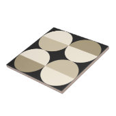 Moderne schwarze Kreise, geometrisches Muster Fliese (Seite)