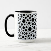 Moderne schwarze Kreise Tasse (Links)