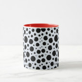 Moderne schwarze Kreispunkte Tasse (Zentrum)