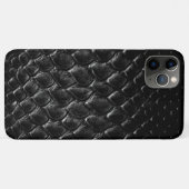 Moderne schwarze Krokodil Case-Mate iPhone Hülle (Rückseite (Horizontal))