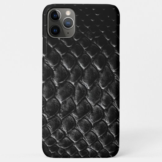 Moderne schwarze Krokodil Case-Mate iPhone Hülle (Rückseite)