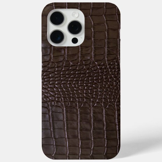Moderne schwarze Krokodil Case-Mate iPhone Hülle (Rückseite)