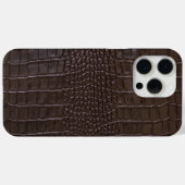 Moderne schwarze Krokodil Case-Mate iPhone Hülle (Rückseite (Horizontal))