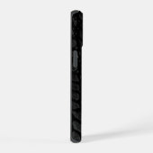 Moderne schwarze Krokodil iPhone 15 Hülle (Rechte Seite)