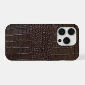 Moderne schwarze Krokodil iPhone Hülle (Rückseite (Horizontal))