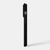 Moderne schwarze Krokodil iPhone Hülle (Linke Seite)
