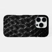 Moderne schwarze Krokodil iPhone Hülle (Rückseite (Horizontal))