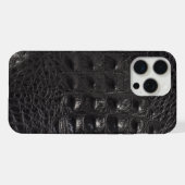 Moderne schwarze Krokodil iPhone Hülle (Rückseite (Horizontal))