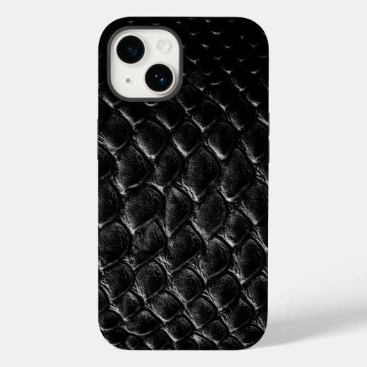 Moderne schwarze Krokodile Case-Mate iPhone Hülle (Rückseite)