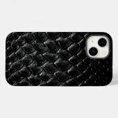 Moderne schwarze Krokodile Case-Mate iPhone Hülle (Rückseite (Horizontal))