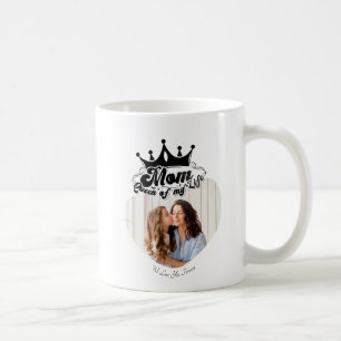 Moderne schwarze Krone, MOM Königin meines Lebens Kaffeetasse