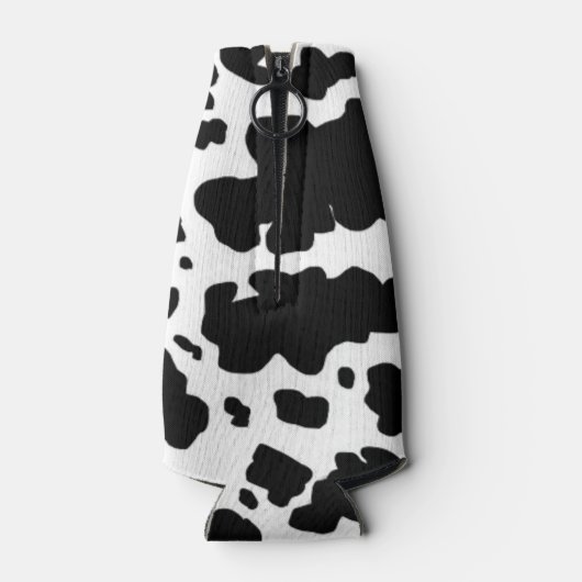 Moderne schwarze Kuh-Spots drucken Flaschenkühler (Rückseite)