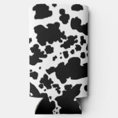 Moderne schwarze Kuh-Spots drucken Selters Dosenkühler (Rückseite)