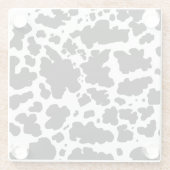 Moderne schwarze Kuh Spots Print Cowboy Bauer Glasuntersetzer (Rückseite)