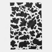 Moderne schwarze Kuh Spots Print Cowboy Geschirrtuch (Vertikal)