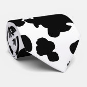 Moderne Schwarze Kuhhaut Krawatte (Gerollt)