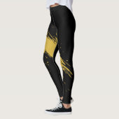 Moderne schwarze Leggings mit hoher Taille für den (Links)