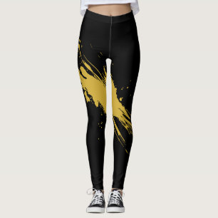 Moderne schwarze Leggings mit hoher Taille für den