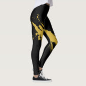 Moderne schwarze Leggings mit hoher Taille für den (Rechts)