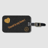 Moderne Schwarze Liebe Gepäckanhänger (Vorderseite (Horizontal))