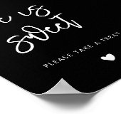 Moderne schwarze Liebe ist süß Poster (Ecke)