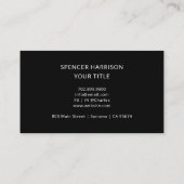 Moderne schwarze Logo-QR-Code-Vorlage Visitenkarte (Rückseite)