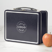 Moderne schwarze Lunchbox mit Ihrem Logo (Beispiel)